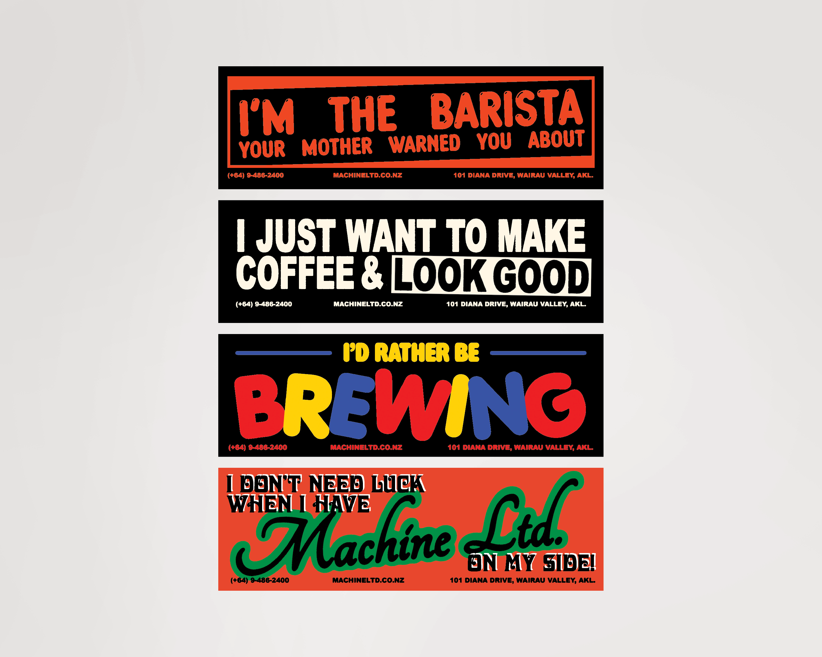 Bumper Stickers Sticker by Machine Ltd